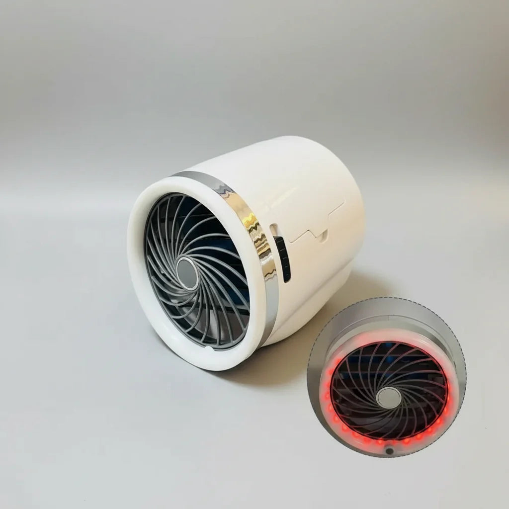 Portable Cooling Fan with LED Lights and Ice Packs for Rooms