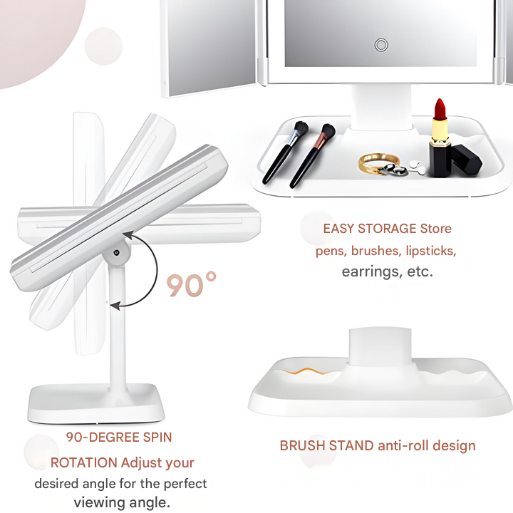 Radiant Glow Makeup Mirror with Adjustable Lighting
