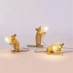 Art Deco-Inspired Table Lamp with Mouse Design