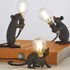 Art Deco-Inspired Table Lamp with Mouse Design