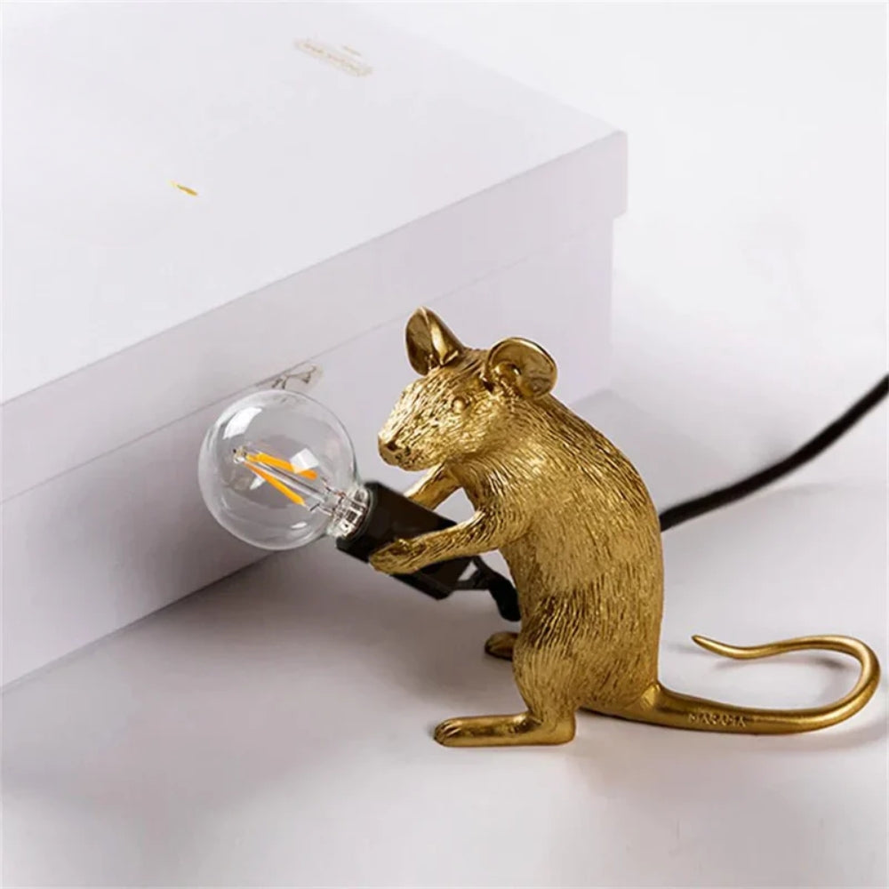 Art Deco-Inspired Table Lamp with Mouse Design