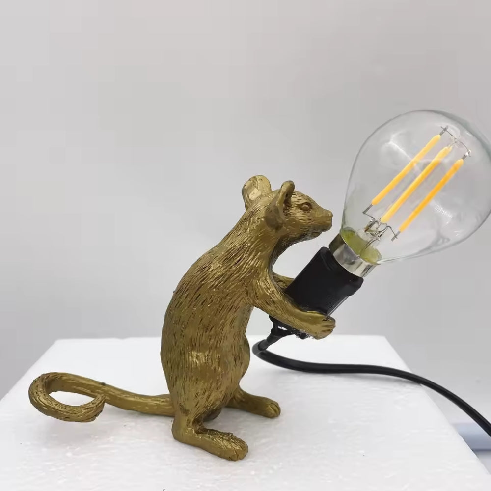 Art Deco-Inspired Table Lamp with Mouse Design