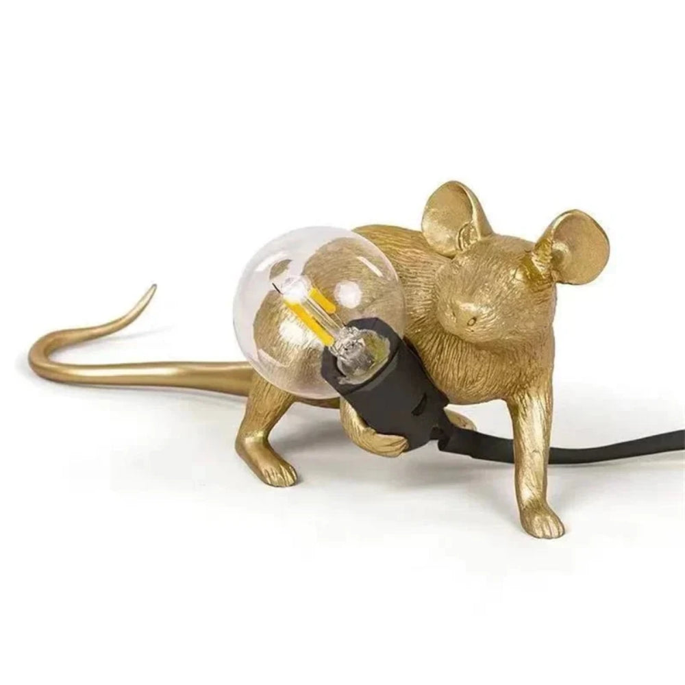 Art Deco-Inspired Table Lamp with Mouse Design