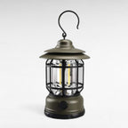 LED Lantern for Camping – Rechargeable with Metal Cage and Hook