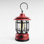 LED Lantern for Camping – Rechargeable with Metal Cage and Hook