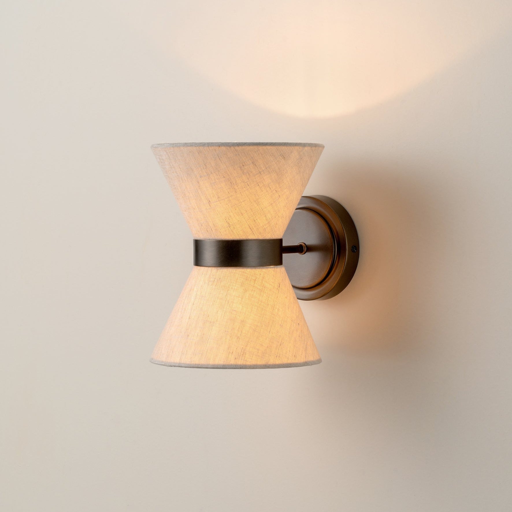 Linen and Bronze Wall Fixture | Timeless Contemporary Design