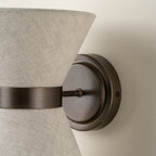 Linen and Bronze Wall Fixture | Timeless Contemporary Design