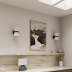 Linen and Bronze Wall Fixture | Timeless Contemporary Design