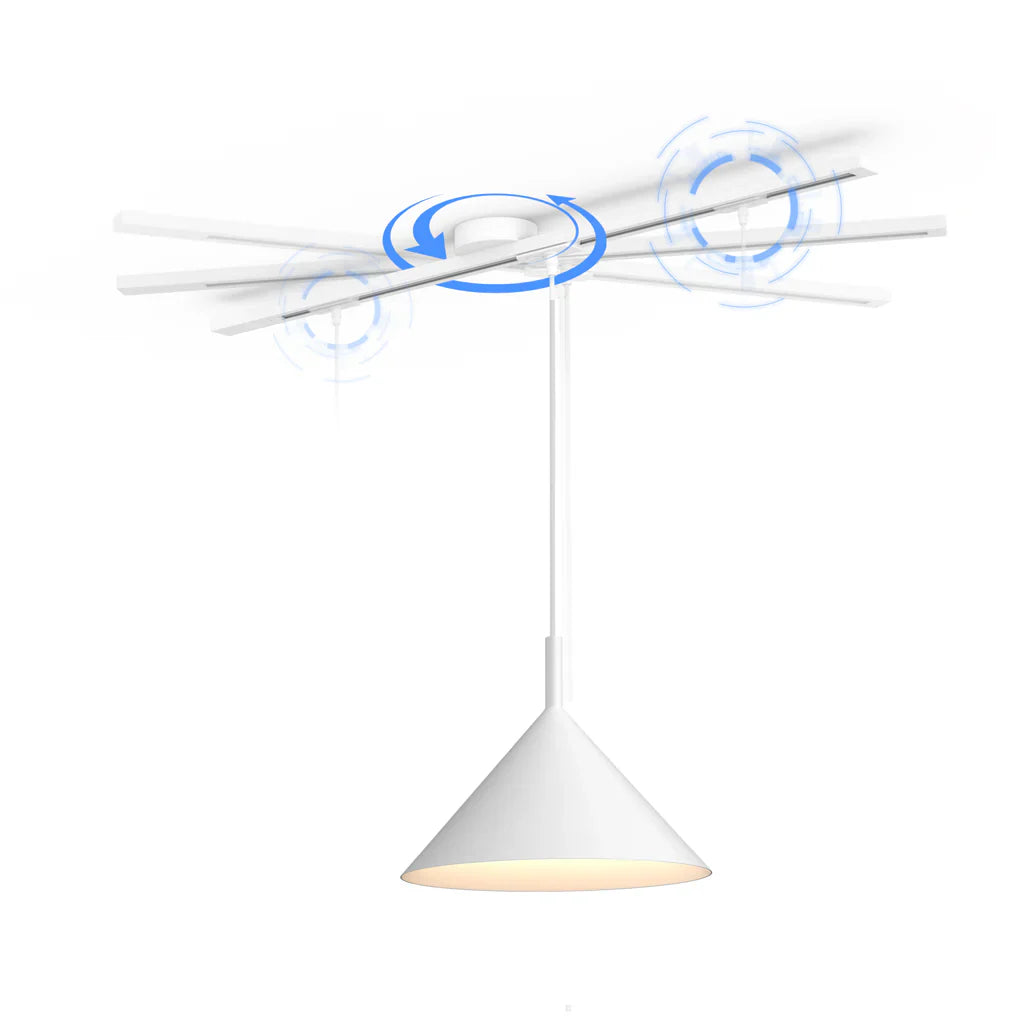 Adjustable Pendant Light Mount with Rotatable Ceiling Rail Track