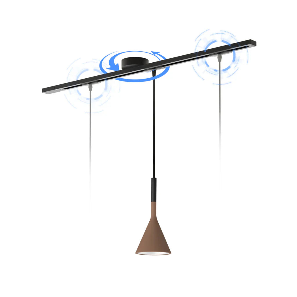 Adjustable Pendant Light Mount with Rotatable Ceiling Rail Track