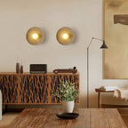 Handcrafted LED Wall Light – Rustic Wood Sconce