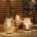 Bamboo Lanterns for Patio Lighting - Solar Powered