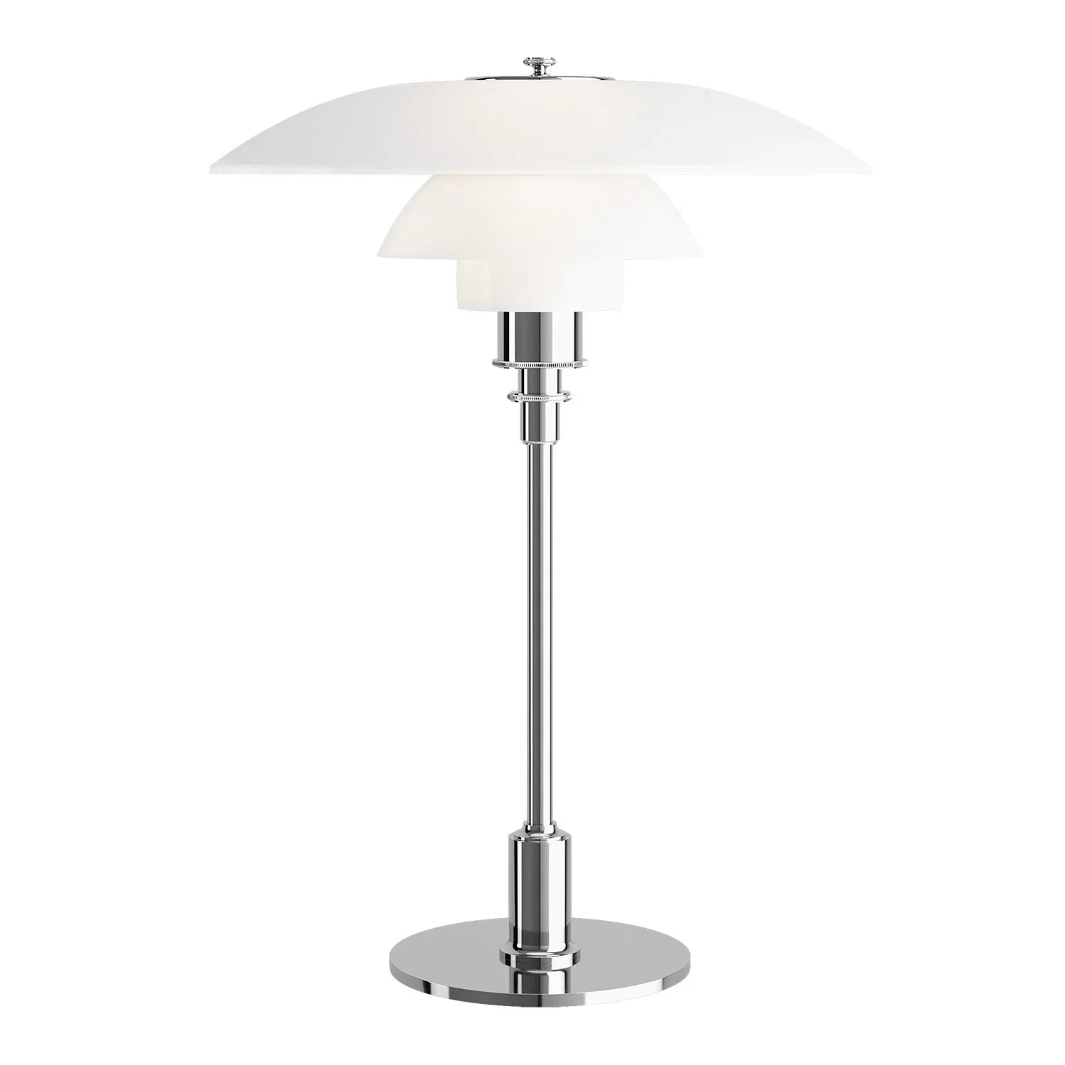 Danish Glass Table Lamp with Vintage Shade Design