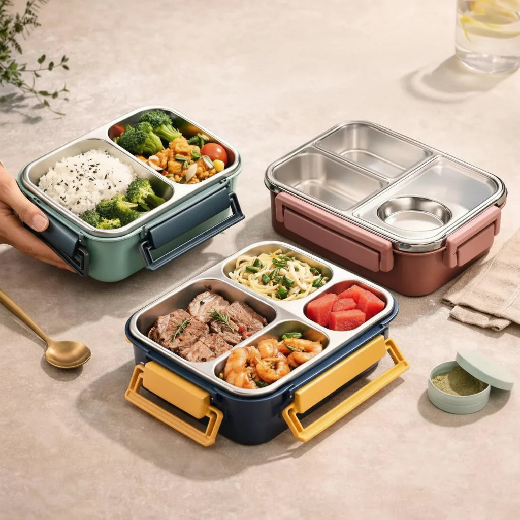 Leakproof Food Storage Container - Stainless Steel Bento Lunch Box