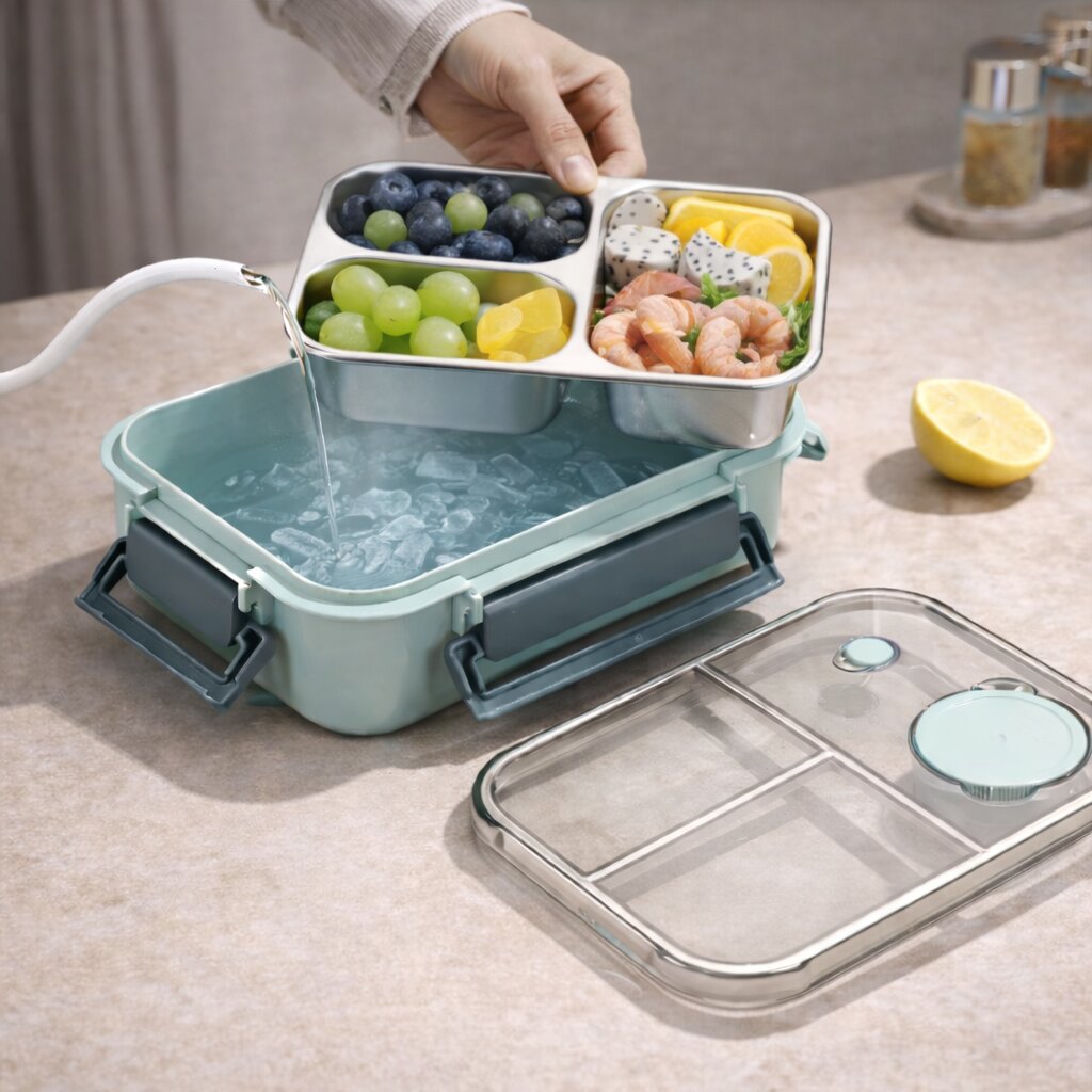 Leakproof Food Storage Container - Stainless Steel Bento Lunch Box