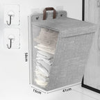 Foldable Wall-Mounted Laundry Basket – Adhesive Clothes Hamper & Organizer