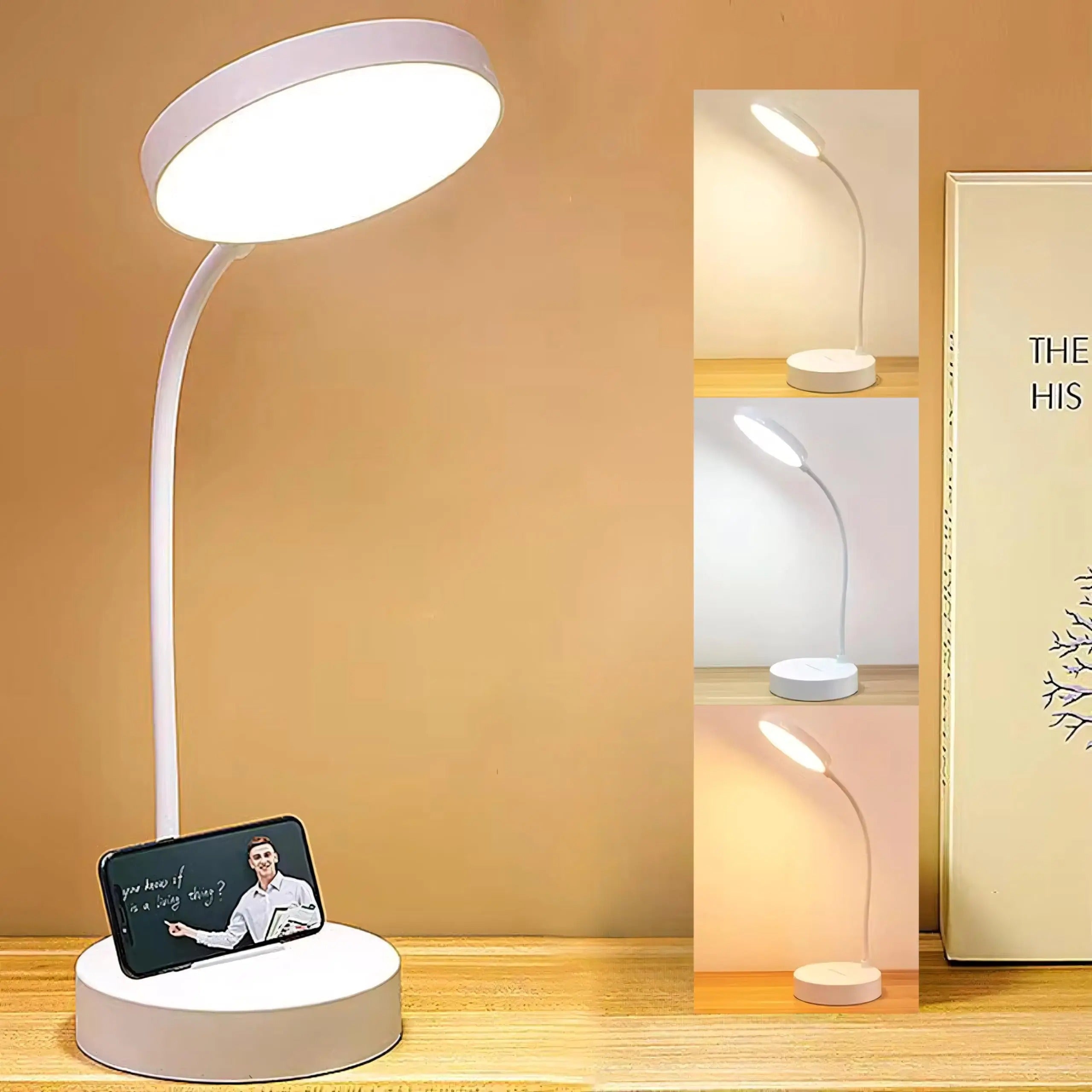 Adjustable Reading Light with USB Charging – LED Desk Lamp