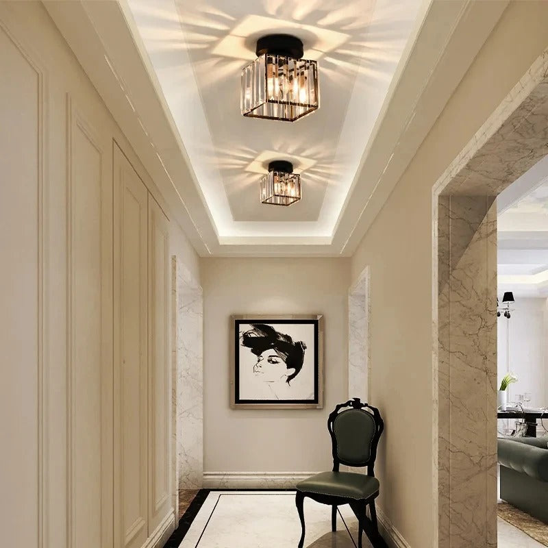 Chic Corridor and Aisle Lighting Fixture – Crystal Ceiling Lamp