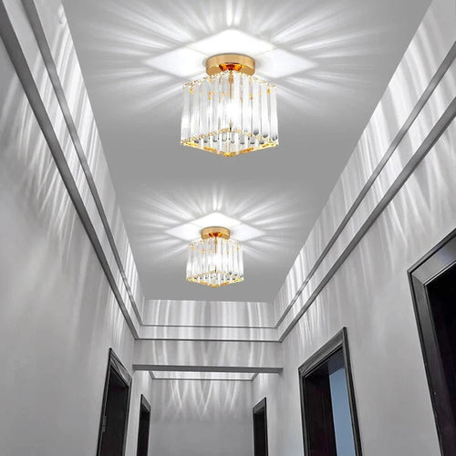 Chic Corridor and Aisle Lighting Fixture – Crystal Ceiling Lamp