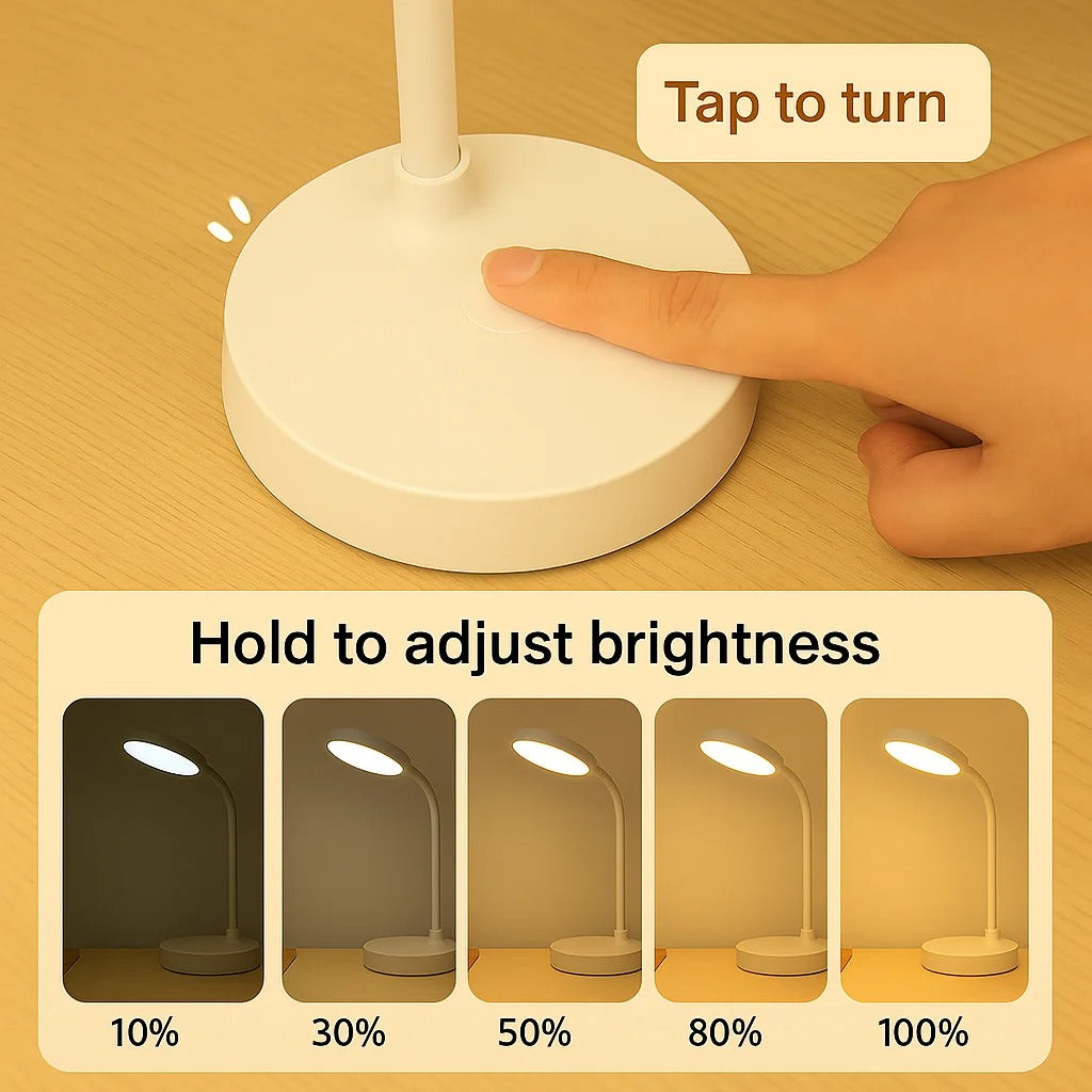 Adjustable Reading Light with USB Charging – LED Desk Lamp
