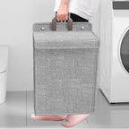 Foldable Wall-Mounted Laundry Basket – Adhesive Clothes Hamper & Organizer