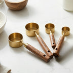 Wooden Handle Measuring Spoon and Cup Set