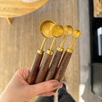 Wooden Handle Measuring Spoon and Cup Set