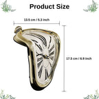 Roman Numeral Wall Clock with Decorative Melting Design