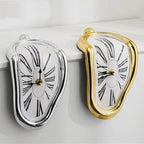 Roman Numeral Wall Clock with Decorative Melting Design