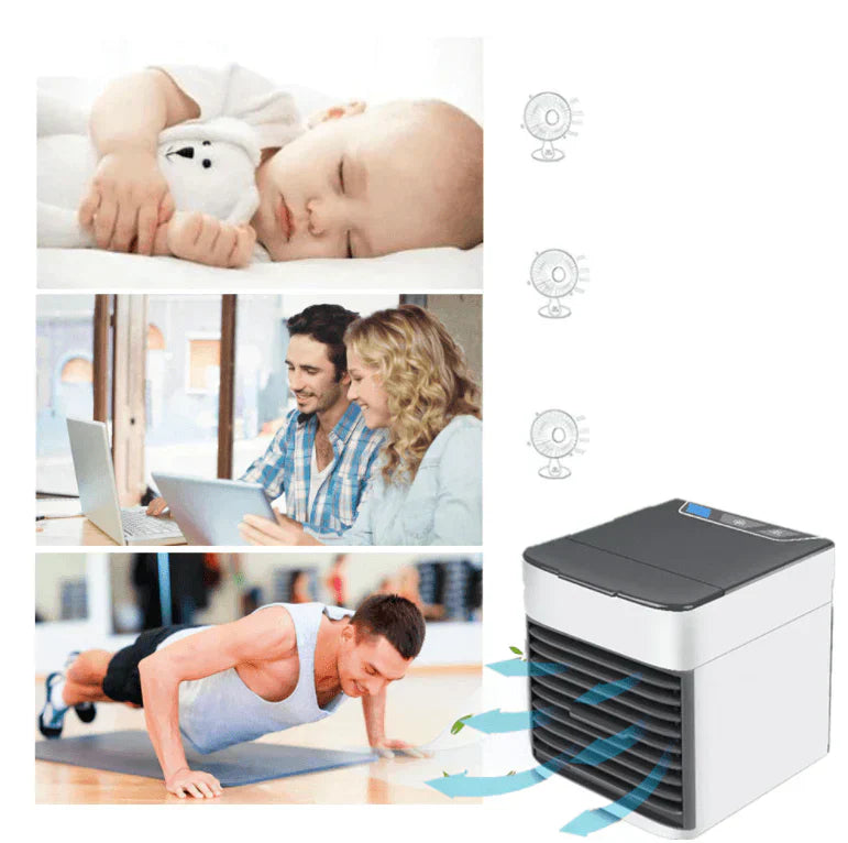 Portable Air Cooler with Fan and Water Reservoir - USB Powered