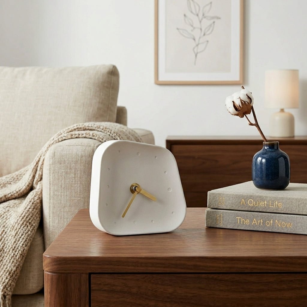Asymmetrical Minimalist Desk Timepiece