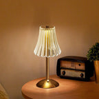 Touch-Sensitive Crystal Table Lamp with Gold Accent Finish