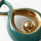 Abstract Twisted Design Decor with Gold Highlights