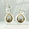 Abstract Twisted Design Decor with Gold Highlights
