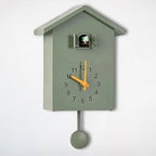 Cuckoo Wall Clock in House Design with Pendulum Feature
