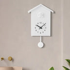 Cuckoo Wall Clock in House Design with Pendulum Feature