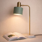 Adjustable Shade Desk Lamp in Elegant Gold Finish