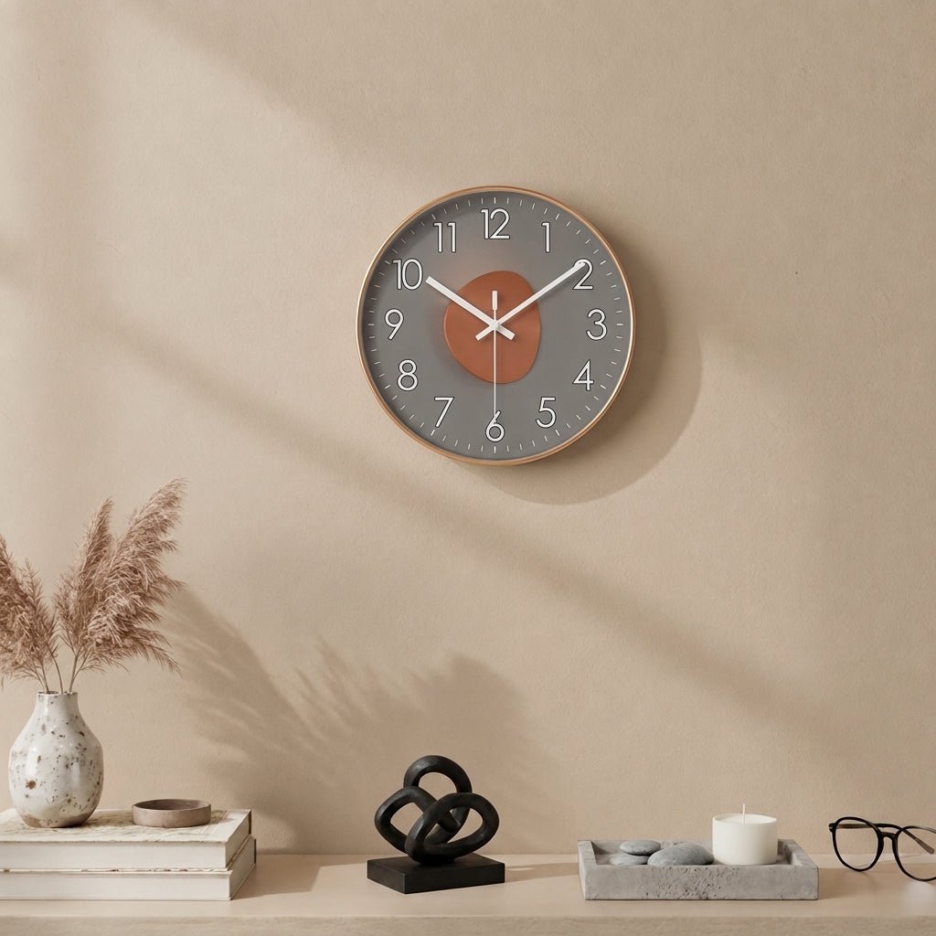 3D Ball Detail Round Wall Clock in Contemporary Style