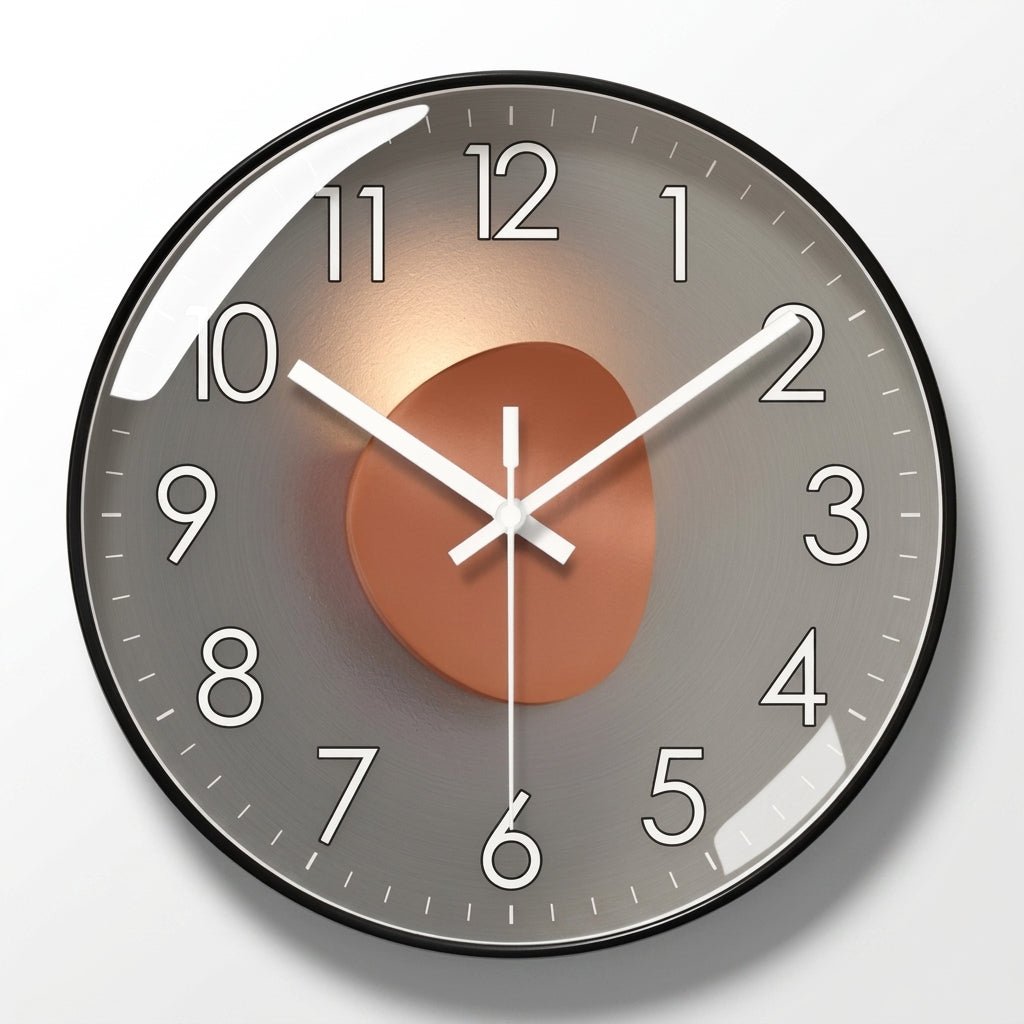 3D Ball Detail Round Wall Clock in Contemporary Style