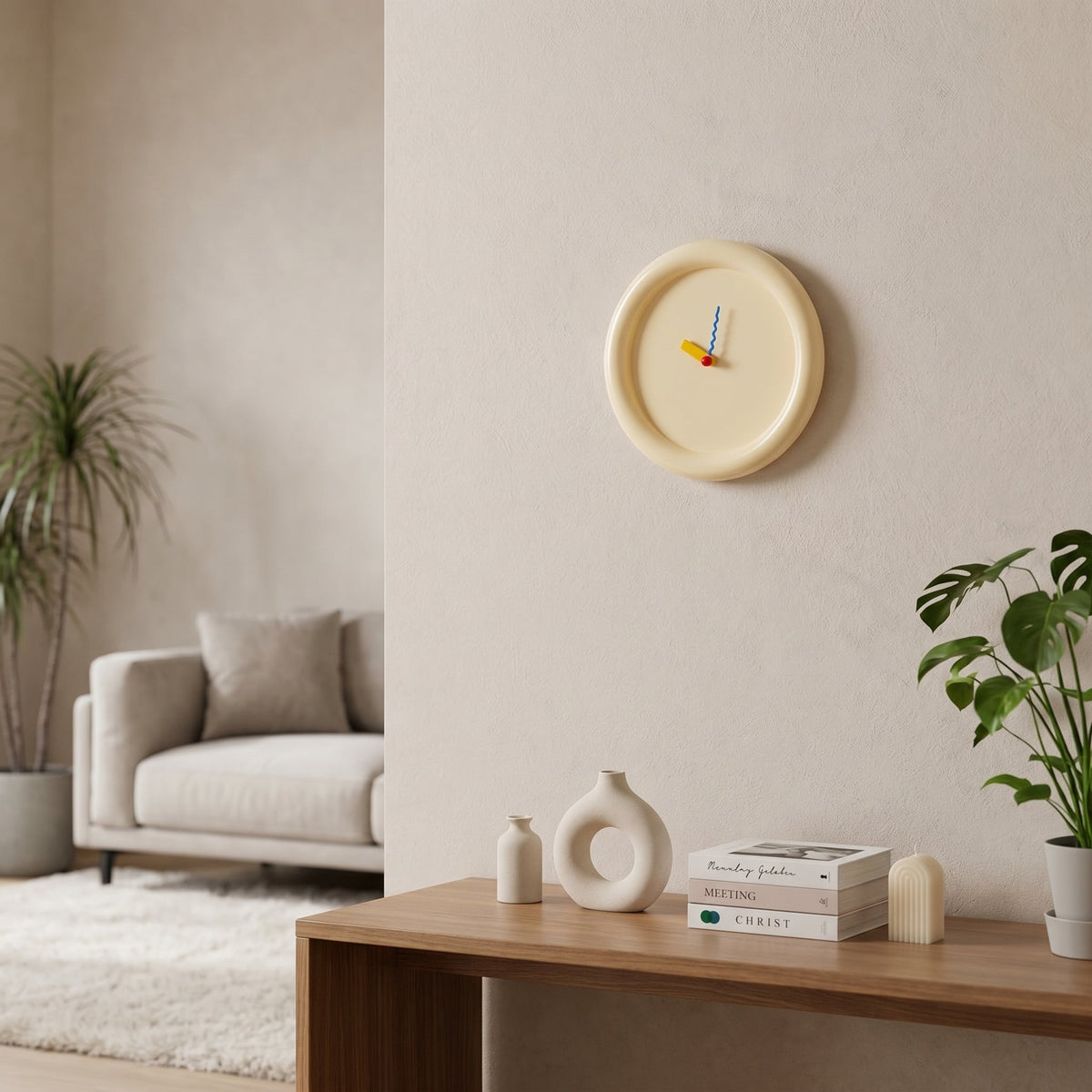 Minimalist Round Wall Clock with Contemporary Style