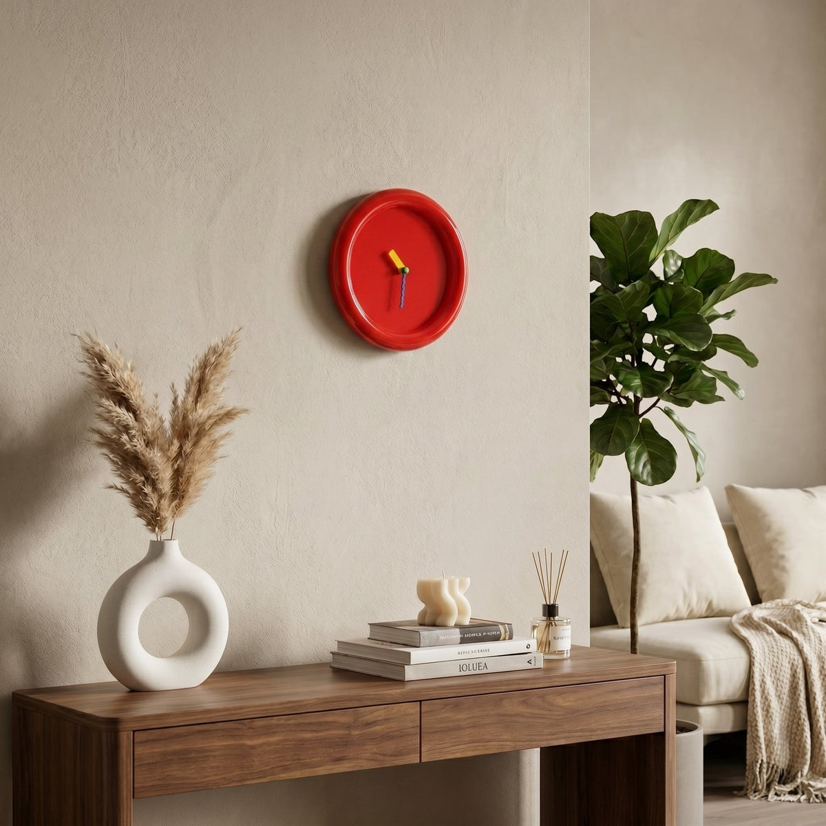 Minimalist Round Wall Clock with Contemporary Style