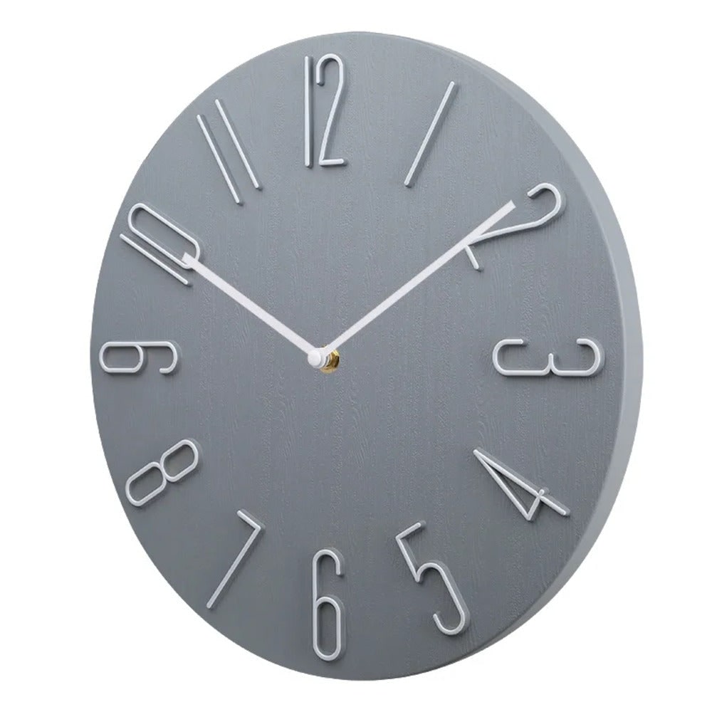 Silent Round Clock for Home and Office Decoration