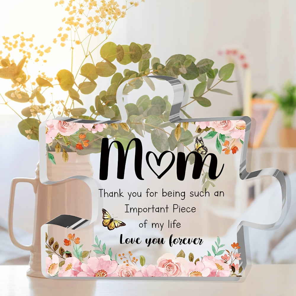 Message Gift in Puzzle Shape – Acrylic Display for Mother's Day