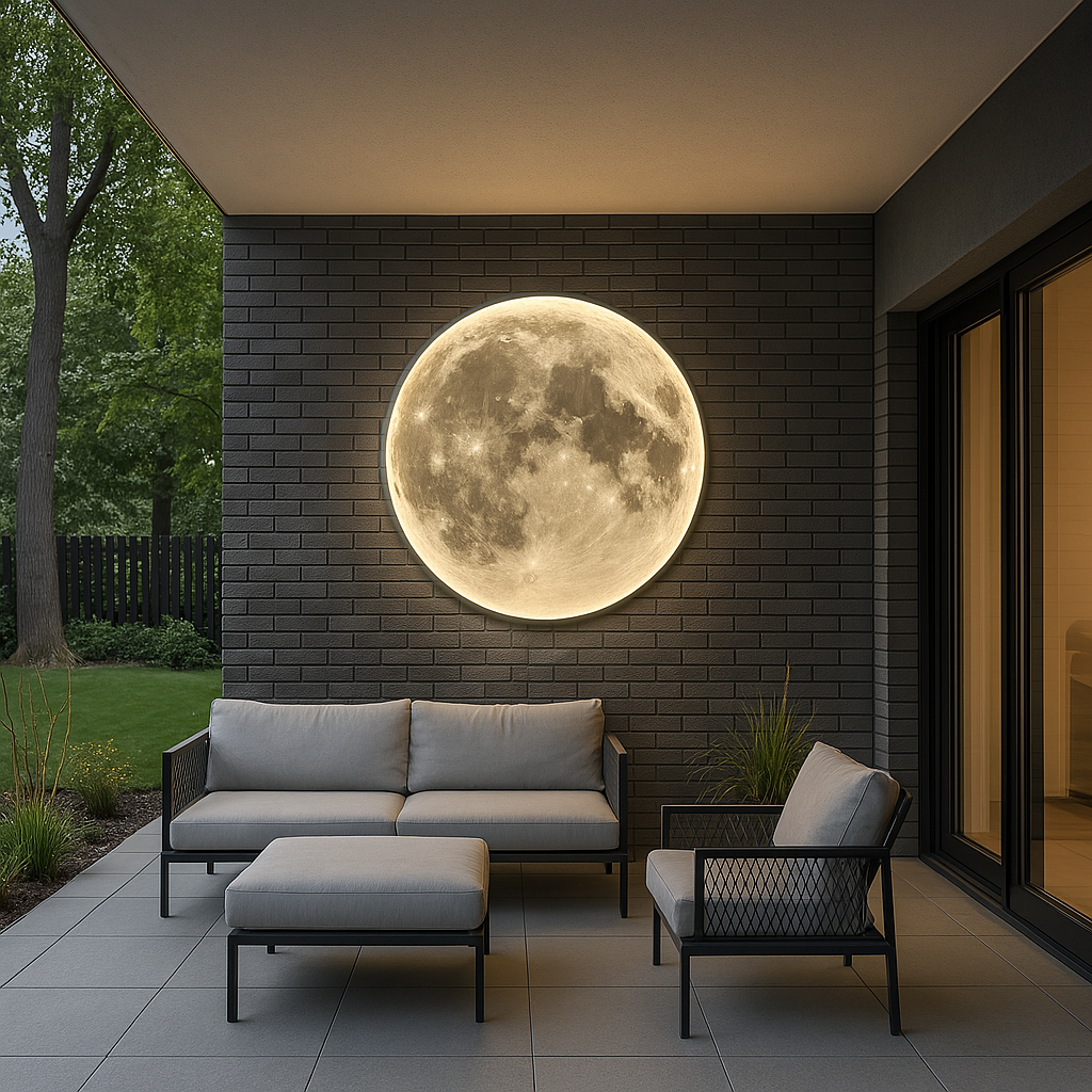 Modern Celestial Wall Light – Elegant Moon Design for Home Decor