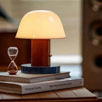 Contemporary LED Desk Lamp with Rechargeable Mushroom Design