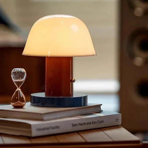 Contemporary LED Desk Lamp with Rechargeable Mushroom Design