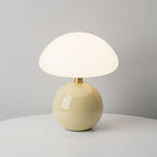 Dome-Shaded Mushroom Lamp with Round Base