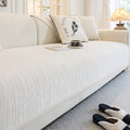 Textured Wave Sofa Slipcover with Non-Slip Design and Contrast Edging