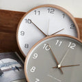Scandinavian Style Wall Clock with Wooden Frame