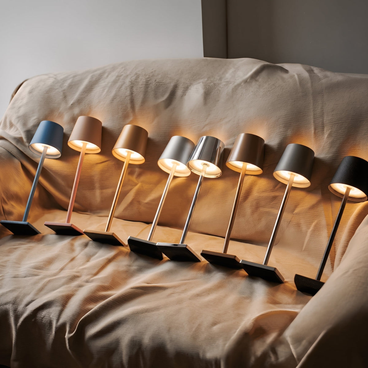 Conical Shade Bedside Lamp – Nordic Slim Design